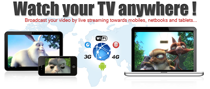 Watch your TV on smartphone, tablet and netbook